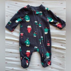 Old Navy fleece footie pajamas. Size 0-3 months